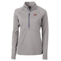 San Francisco 49ers Cutter & Buck Women's Adapt Eco Knit Stretch Recycled Half-Zip Pullover Top | NFL Sale