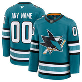 San Jose Sharks Fanatics Home Premium Custom Jersey - NHL Jerseys