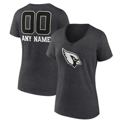 Arizona Cardinals Women's Personalized Name & Number Monochrome V-Neck Long Sleeve T-Shirt | NFL Online