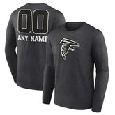 Atlanta Falcons Personalized Name & Number Monochrome Long Sleeve T-Shirt | NFL Near me