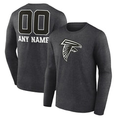 Atlanta Falcons Personalized Name & Number Monochrome Long Sleeve T-Shirt | NFL Near me