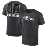 Baltimore Ravens Personalized Name & Number Monochrome T-Shirt | NFL US