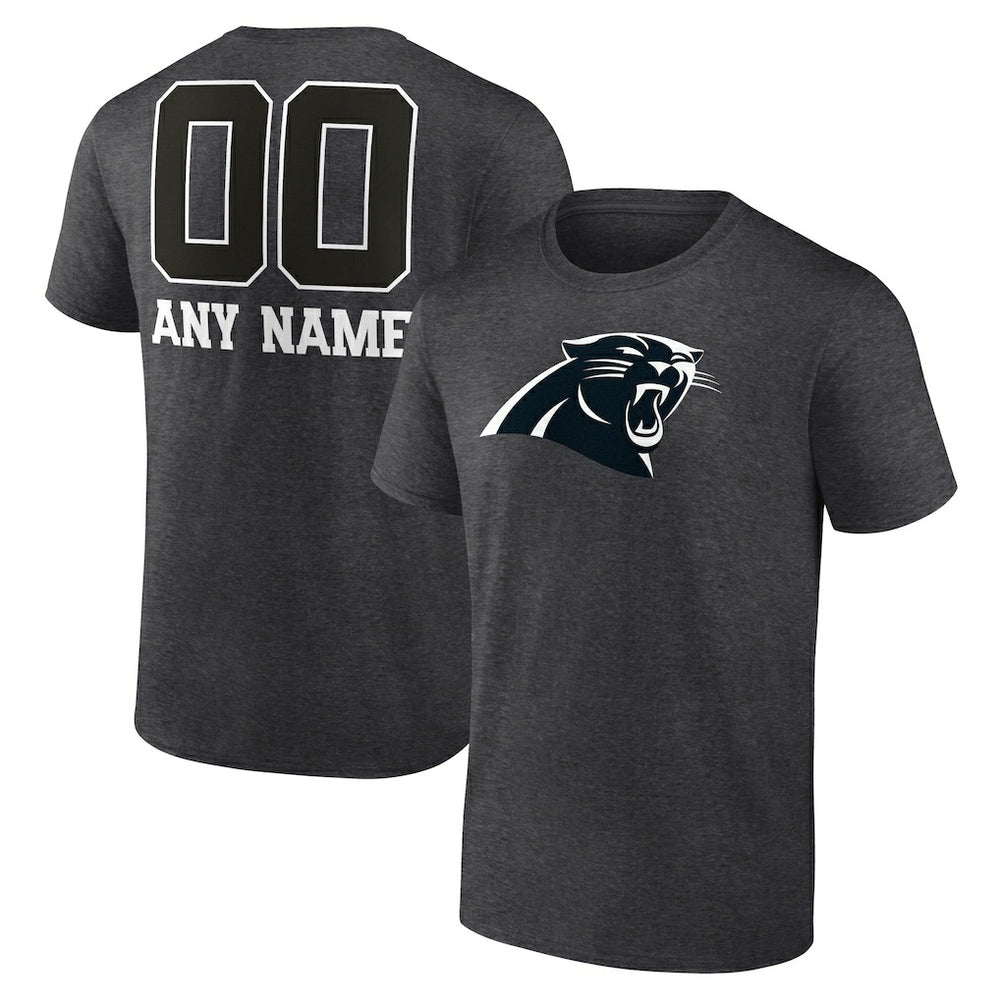 Carolina Panthers Personalized Name & Number Monochrome T-Shirt | NFL Discount