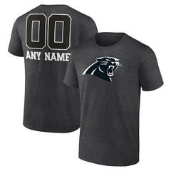 Carolina Panthers Personalized Name & Number Monochrome T-Shirt | NFL Discount