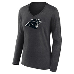 Carolina Panthers Women's Personalized Name & Number Monochrome V-neck T-Shirt | NFL Sale