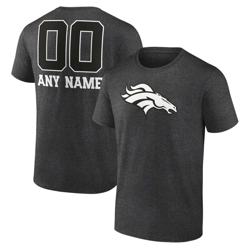 Denver Broncos Personalized Name & Number Monochrome T-Shirt | NFL Online