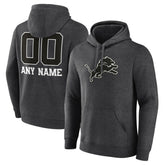 Detroit Lions Personalized Name & Number Monochrome Pullover Hoodie | NFL On sale