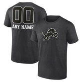 Detroit Lions Personalized Name & Number Monochrome T-Shirt | NFL New