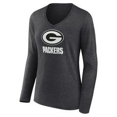 Green Bay Packers Women's Personalized Name & Number Monochrome V-neck T-Shirt | NFL Hot