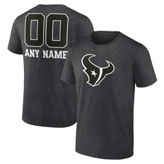 Houston Texans Personalized Name & Number Monochrome T-Shirt | NFL Hot
