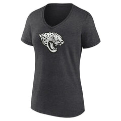 Jacksonville Jaguars Women's Personalized Name & Number Monochrome V-Neck Long Sleeve T-Shirt | NFL Outlet