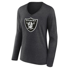 Las Vegas Raiders Women's Personalized Name & Number Monochrome V-neck T-Shirt | NFL New