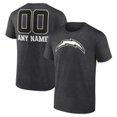Los Angeles Chargers Personalized Name & Number Monochrome T-Shirt | NFL On sale