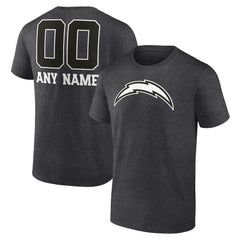 Los Angeles Chargers Personalized Name & Number Monochrome T-Shirt | NFL On sale