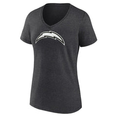 Los Angeles Chargers Women's Personalized Name & Number Monochrome V-Neck Long Sleeve T-Shirt | NFL New