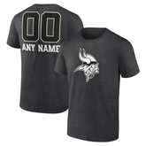 Minnesota Vikings Personalized Name & Number Monochrome T-Shirt | NFL Online