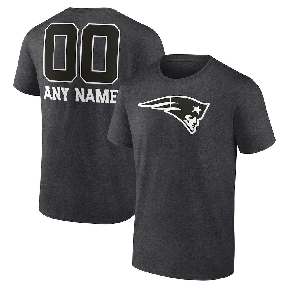 New England Patriots Personalized Name & Number Monochrome T-Shirt | NFL Discount
