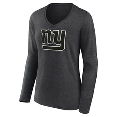 New York Giants Women's Personalized Name & Number Monochrome V-neck T-Shirt | NFL Near me