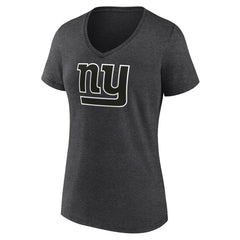New York Giants Women's Personalized Name & Number Monochrome V-Neck Long Sleeve T-Shirt | NFL Hot