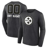 Pittsburgh Steelers Personalized Name & Number Monochrome Long Sleeve T-Shirt | NFL Near me