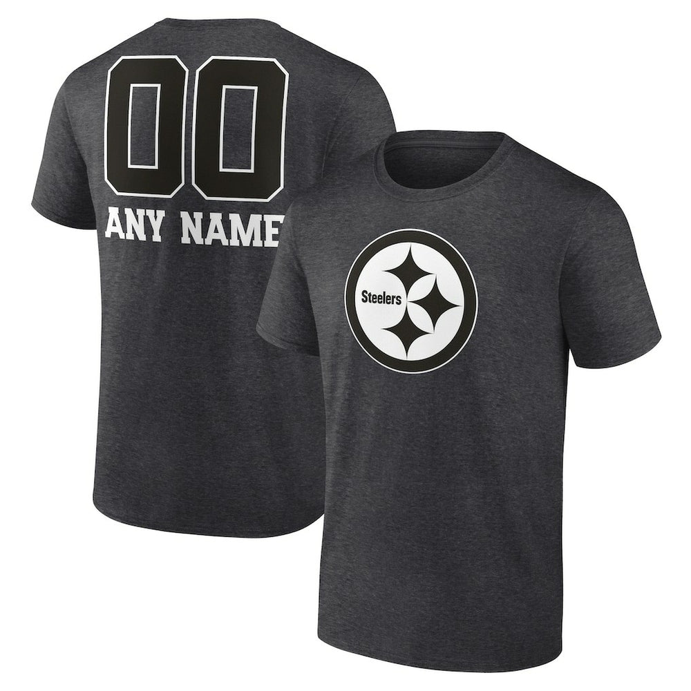 Pittsburgh Steelers Personalized Name & Number Monochrome T-Shirt | NFL New