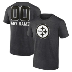 Pittsburgh Steelers Personalized Name & Number Monochrome T-Shirt | NFL New