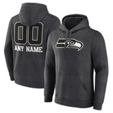 Seattle Seahawks Personalized Name & Number Monochrome Pullover Hoodie | NFL Sale