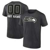 Seattle Seahawks Personalized Name & Number Monochrome T-Shirt | NFL New
