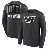 Washington Commanders Personalized Name & Number Monochrome Long Sleeve T-Shirt | NFL Near me