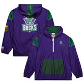 Purple Milwaukee Bucks Unisex Hardwood Classics Team OG 3.0 Anorak Half-Zip Windbreaker Jacket | NBA