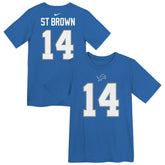 Detroit Lions Amon-Ra St. Brown Preschool Player Name & Number T-Shirt | NFL Sale