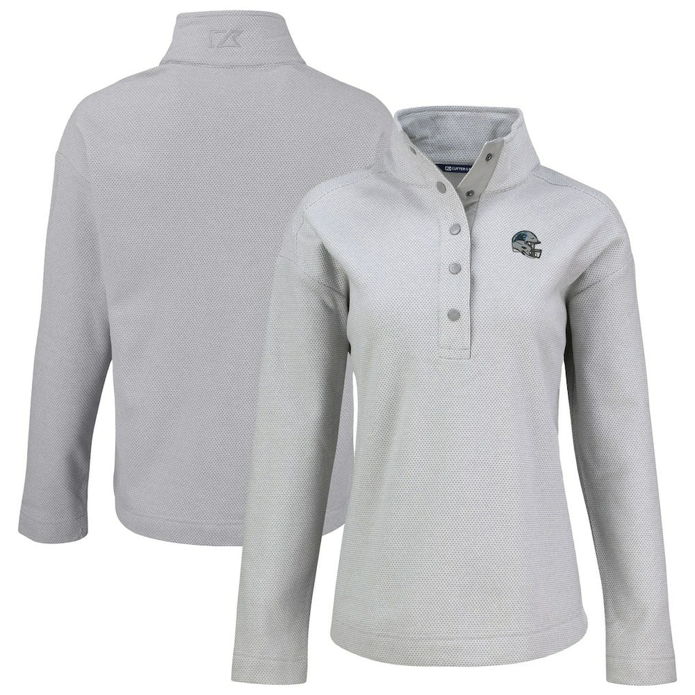 Carolina Panthers Cutter & Buck Women's Hunts Point Eco Half-Snap Sweatshirt | NFL On sale