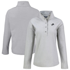 Detroit Lions Cutter & Buck Women's Hunts Point Eco Half-Snap Sweatshirt | NFL Hot