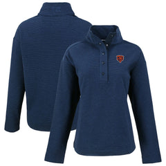 Chicago Bears Cutter & Buck Women's Hunts Point Eco Half-Snap Sweatshirt | NFL Discount