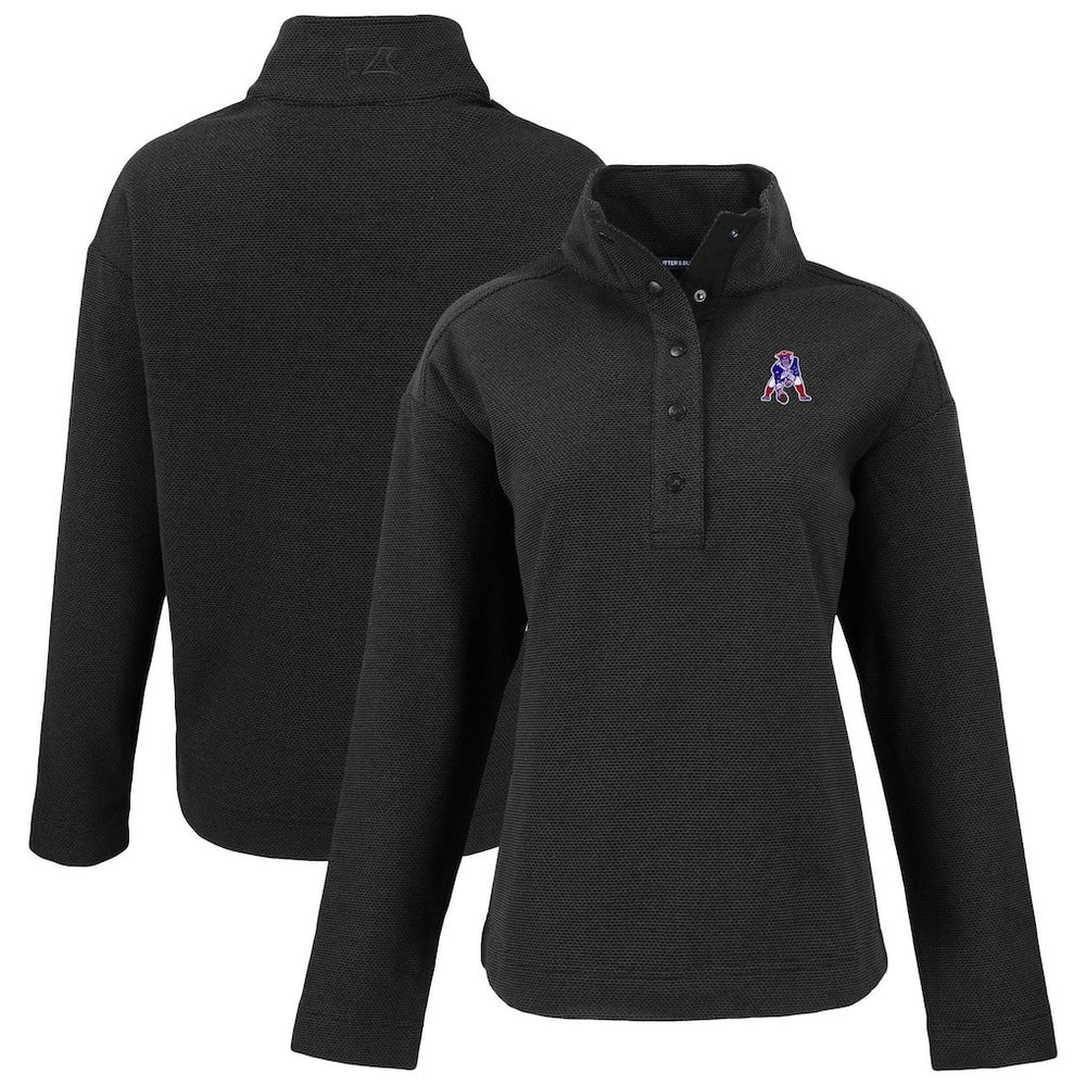 New England Patriots Cutter & Buck Women's Hunts Point Eco Half-Snap Sweatshirt | NFL Near me