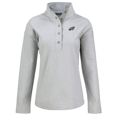Philadelphia Eagles Cutter & Buck Women's Hunts Point Eco Half-Snap Sweatshirt | NFL Discount