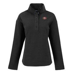 San Francisco 49ers Cutter & Buck Women's Hunts Point Eco Half-Snap Sweatshirt | NFL Discount