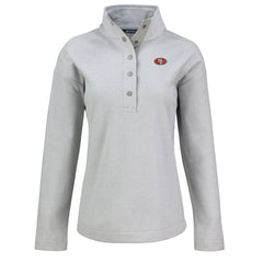 San Francisco 49ers Cutter & Buck Women's Hunts Point Eco Half-Snap Sweatshirt | NFL Online