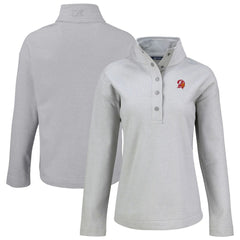 Tampa Bay Buccaneers Cutter & Buck Women's Hunts Point Eco Half-Snap Sweatshirt | NFL Online