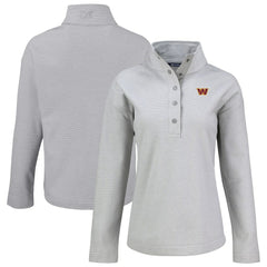 Washington Commanders Cutter & Buck Women's Hunts Point Eco Half-Snap Sweatshirt | NFL Hot