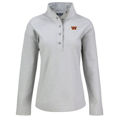 Washington Commanders Cutter & Buck Women's Hunts Point Eco Half-Snap Sweatshirt | NFL Hot