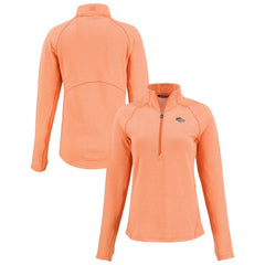 Denver Broncos Cutter & Buck Women's Peshastin Eco Fleece Recycled Tri-Blend Raglan Half-Zip Jacket | NFL Online
