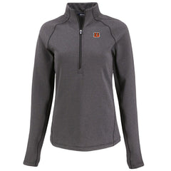 Cincinnati Bengals Cutter & Buck Women's Peshastin Eco Fleece Recycled Tri-Blend Raglan Half-Zip Jacket | NFL On sale