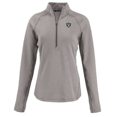 Las Vegas Raiders Cutter & Buck Women's Peshastin Eco Fleece Recycled Tri-Blend Raglan Half-Zip Jacket | NFL On sale