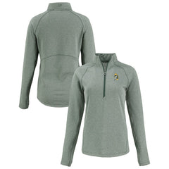 Green Bay Packers Cutter & Buck Women's Peshastin Eco Fleece Recycled Tri-Blend Raglan Half-Zip Jacket | NFL New