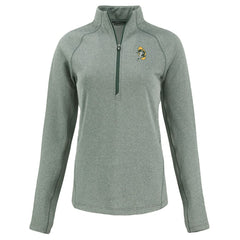Green Bay Packers Cutter & Buck Women's Peshastin Eco Fleece Recycled Tri-Blend Raglan Half-Zip Jacket | NFL New