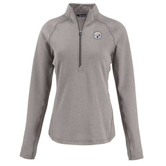 Pittsburgh Steelers Cutter & Buck Women's Peshastin Eco Fleece Recycled Tri-Blend Raglan Half-Zip Jacket | NFL On sale