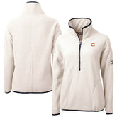 Chicago Bears Cutter & Buck Women's Cascade Eco Sherpa Fleece Half-Zip Jacket | NFL Hot