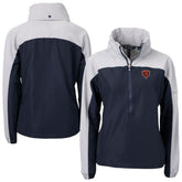 Chicago Bears Cutter & Buck Women's Charter Eco Recycled Half-Zip Hooded Anorak Jacket | NFL US