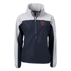 Chicago Bears Cutter & Buck Women's Charter Eco Recycled Half-Zip Hooded Anorak Jacket | NFL US